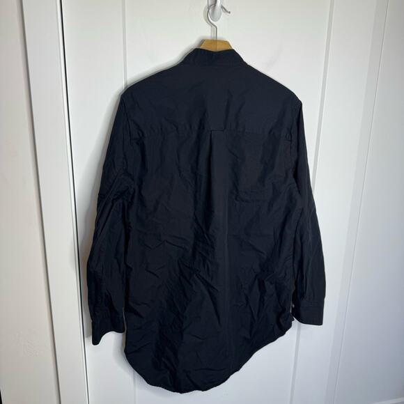 House Of St. Clair Black Button Down Dress Shirt 100% Cotton Size Medium - Picture 6 of 6